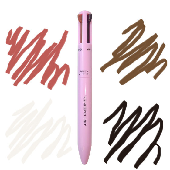 Four in one makeup pen 4in 1makeup pen 4 color four color high gloss lip liner eyeliner eyebrow pencil 4in1makeuppen