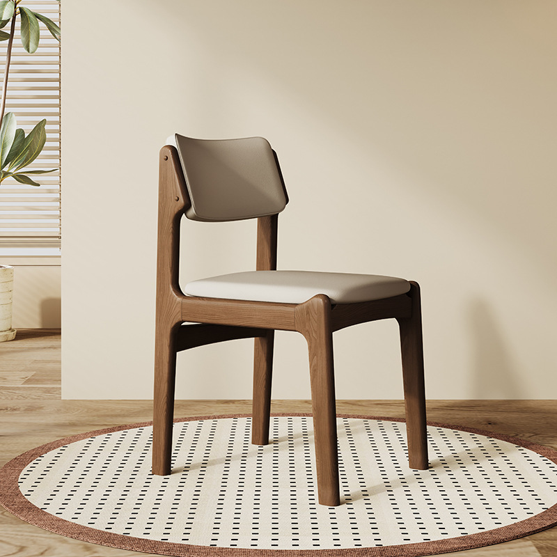 Silla de comedor de madera sólida retro silla de respaldo de bolsillo silla de escritorio silla de oficina silla de escritorio