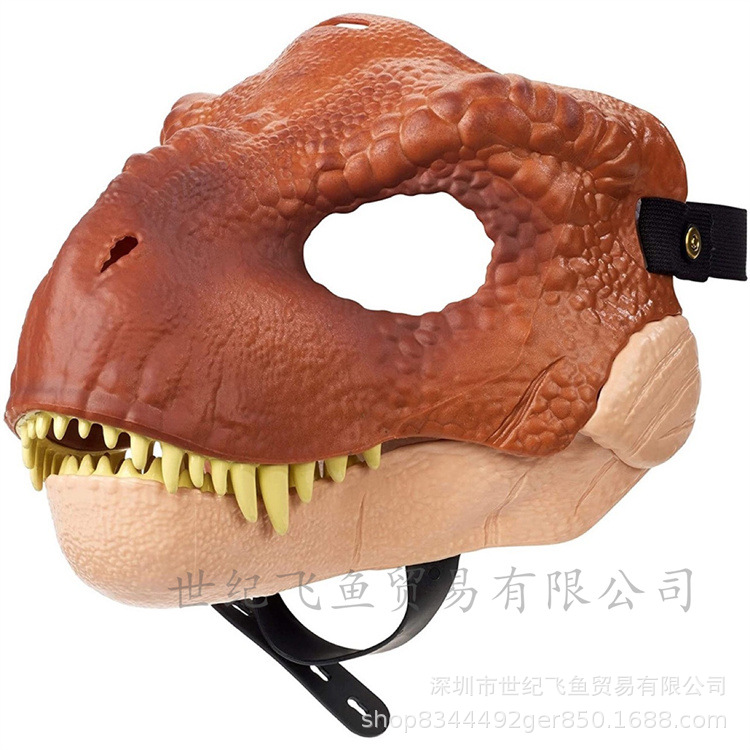Halloween nuevo Tyrannosaurus dinosaurio movimiento boca máscara animal divertido Navidad personalizada accesorios decorativos