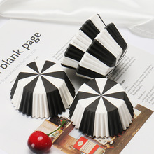 百款日常图案蛋糕纸托 雪媚娘纸托 100个PVC筒装防油耐高温蛋糕杯