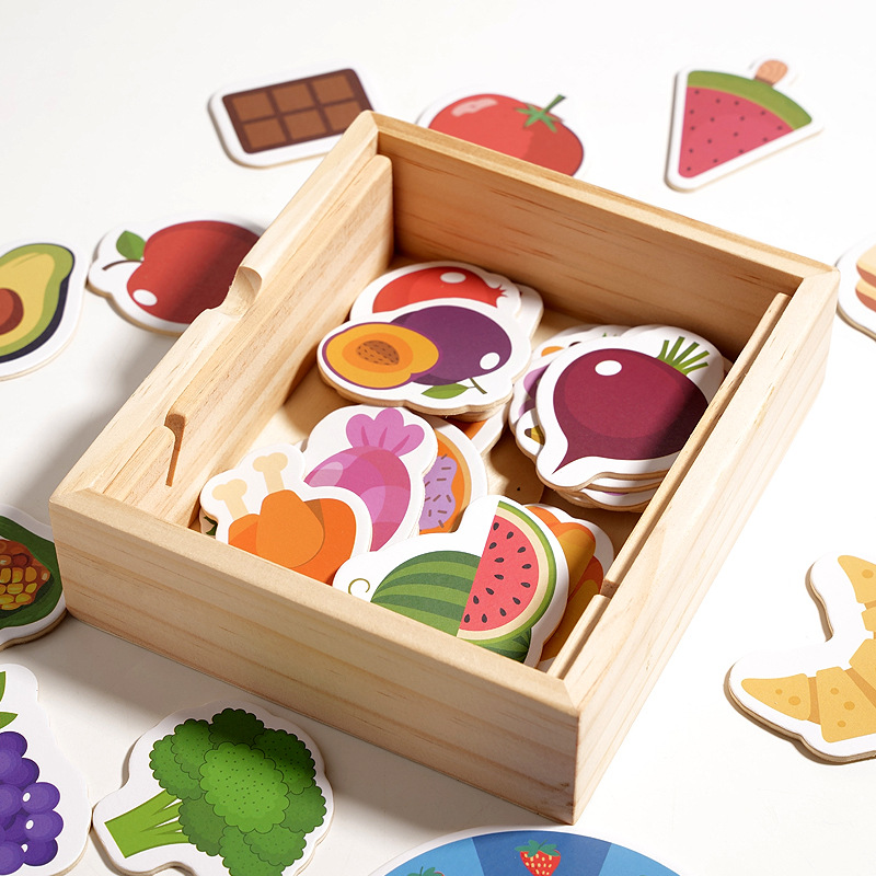 Caja de madera para niños de madera, forma de oso, divertido juego de alimentación, rompecabezas, diseño de plato, juego interactivo de educación temprana