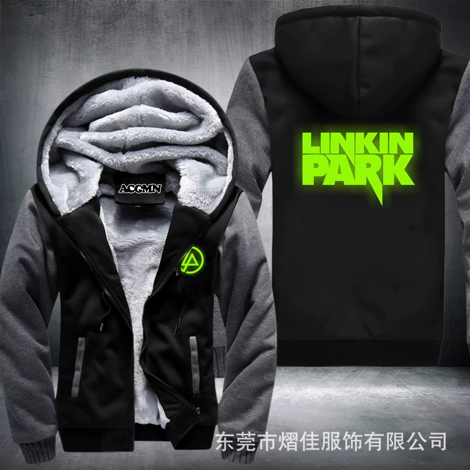 林肯可来图 冬装外套 休闲男士卫衣棒球服 男款加绒加厚保暖