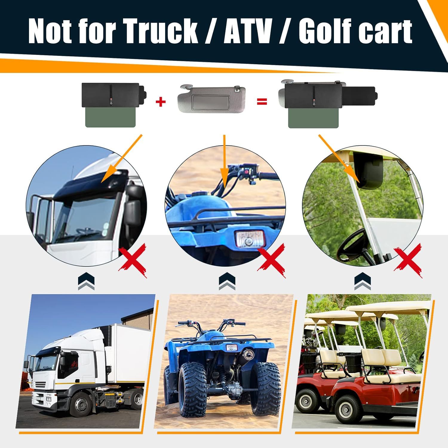 Car polarized sun visor with zipper, expandable polarized anti-glare shield, anti-glare three-sided sunshade panel