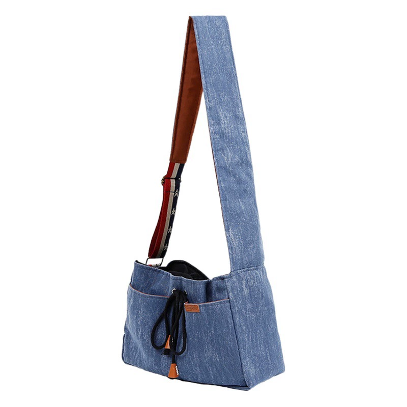 Сумка для домашних животных дорожная нагрудная сумка через плечо запасная сумка для домашних животных Джинсовый Рюкзак для прогулок переносная сумка для домашних животных