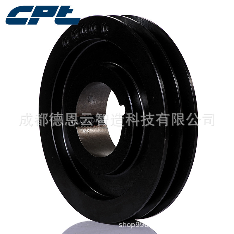 CPT欧标锥套皮带轮SPB212-02配2517锥套双槽皮带轮b型三角皮带轮