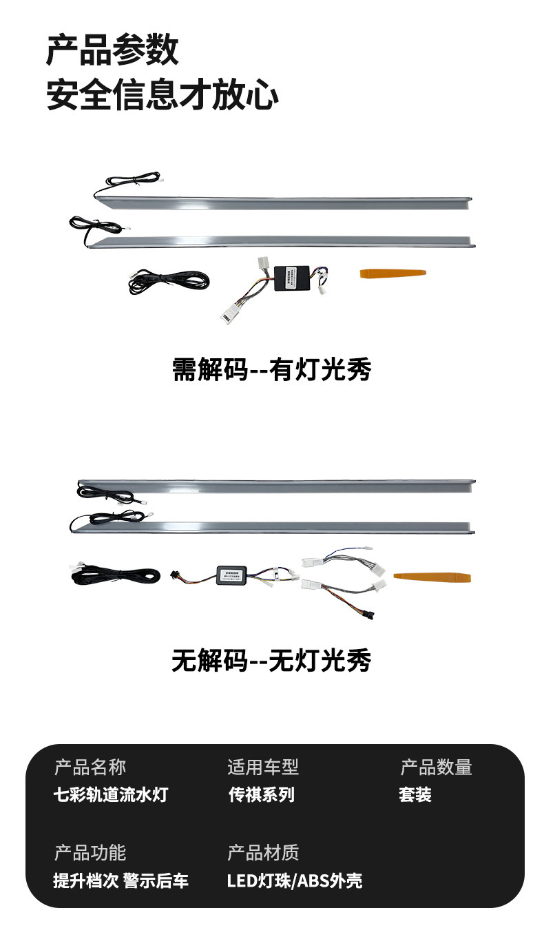 Suitable for Trumpchi Zongshi Track Light Master E9 M8 Door Slide Light Car Supplies Decoration