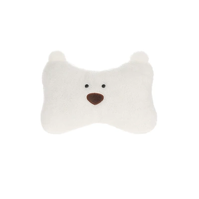 Headrest Neck Pillow Cute Plush - arm-bear-white-headrest