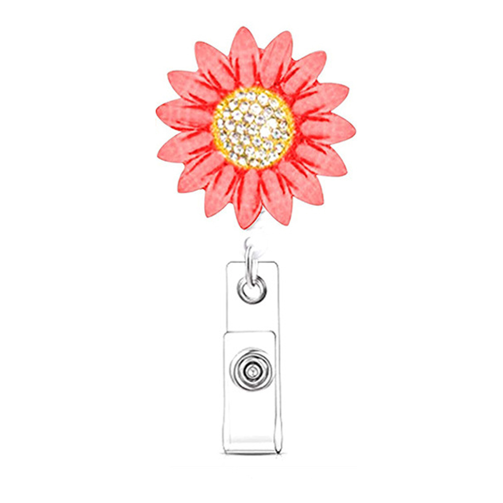 Girasol de Cristal Hecho a Mano｜Adorno Retráctil Giratorio