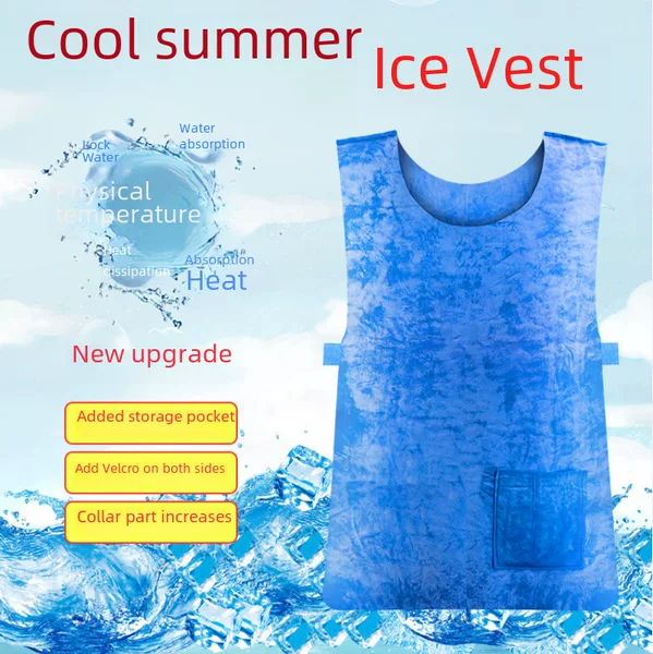 Cross-border Explosions Summer Cooling Anti-summer Ice Vest Cold Clothes Summer Relieving Summer Outdoor Work Clothes