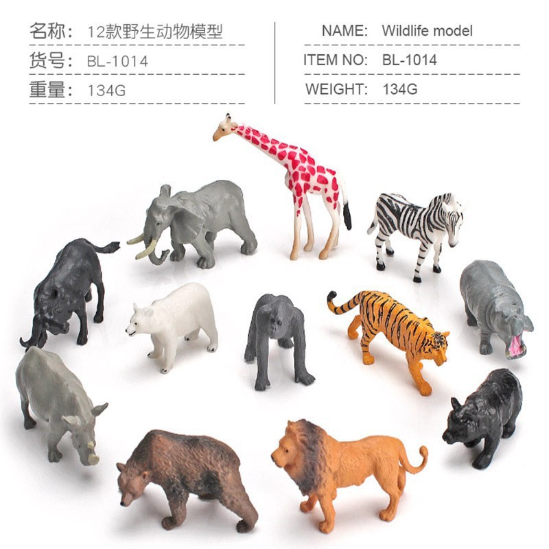 Simulación Granja modelo de juguete mini pollo pato ganso ganado ovejas aves de corral modelo Pequeño Animal Modelo En Miniatura Traje transfronterizo