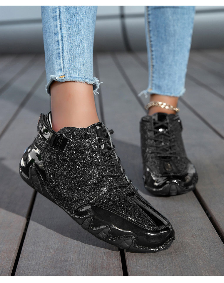 Bốt Martin cổ cao cá tính, bốt cổ ngắn unisex phong cách casual — S8008 Bạc, S8008 bạch kim, S8008 đen bóng chi tiết 28