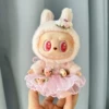 Pink head flower wedding dress