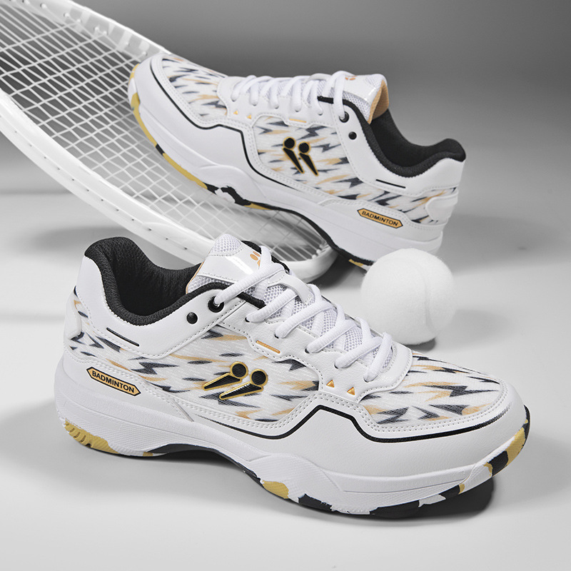 Nuevos zapatos de bádminton transfronterizos, zapatos de tenis para hombres y mujeres, zapatos de voleibol planos, zapatos de tenis de mesa ligeros