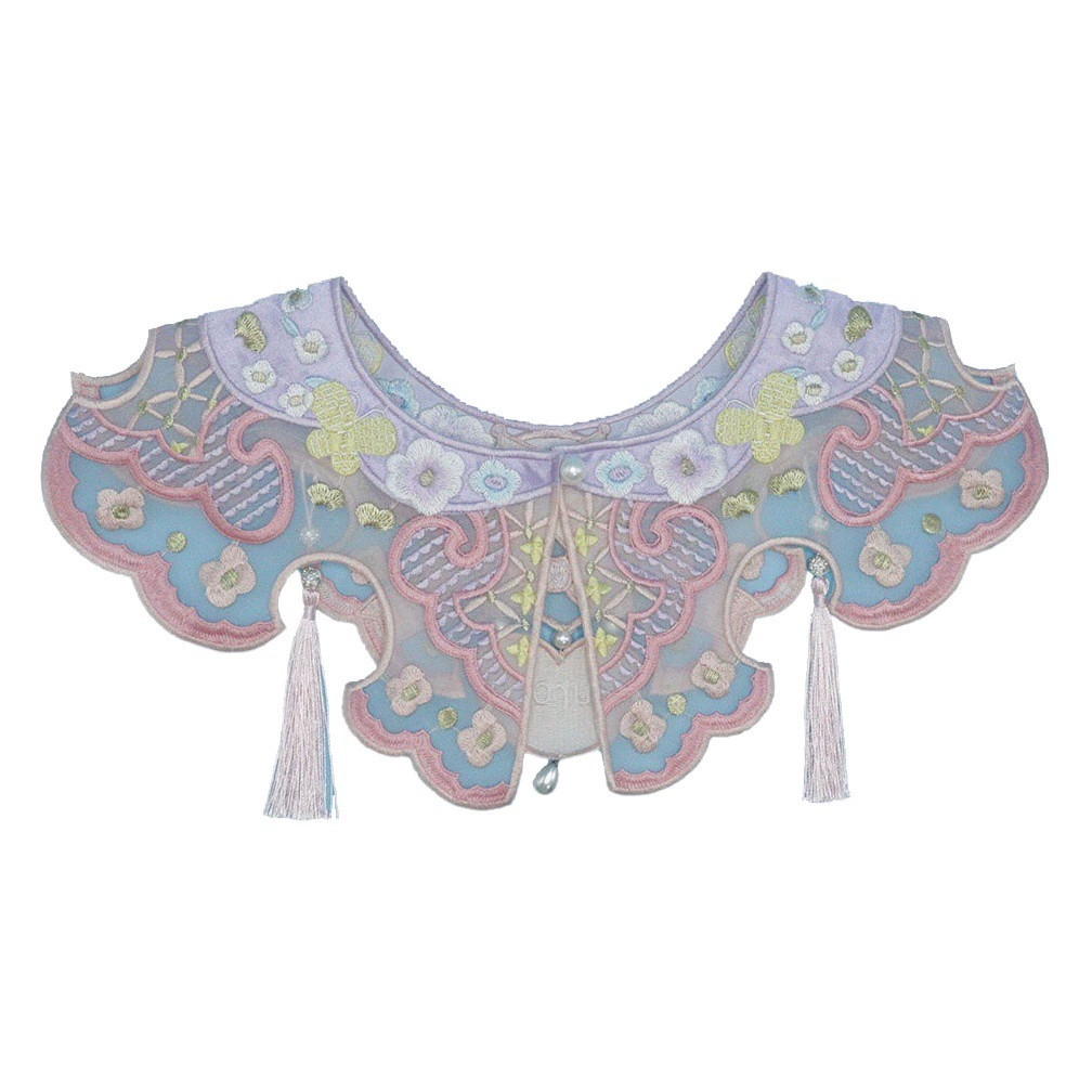 Детская вышивка облачного плеча кисточка шаль жемчужная пряжка искусный воротник Ханминг аксессуары воротник цветок