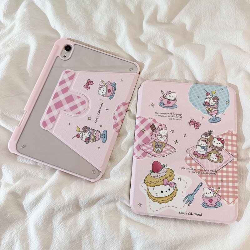 Dessert Kt Cat Suitable for Samsung Tab A9 Protective Case 360 Degree Rotation Redmi Se 8.7inch Tablet Case Cartoon Dessert Kt Cat Suitable for Samsung Tab A9 Protective Case 360 Degree Rotation Redmi Se 8.7inch Tablet Case Cartoon