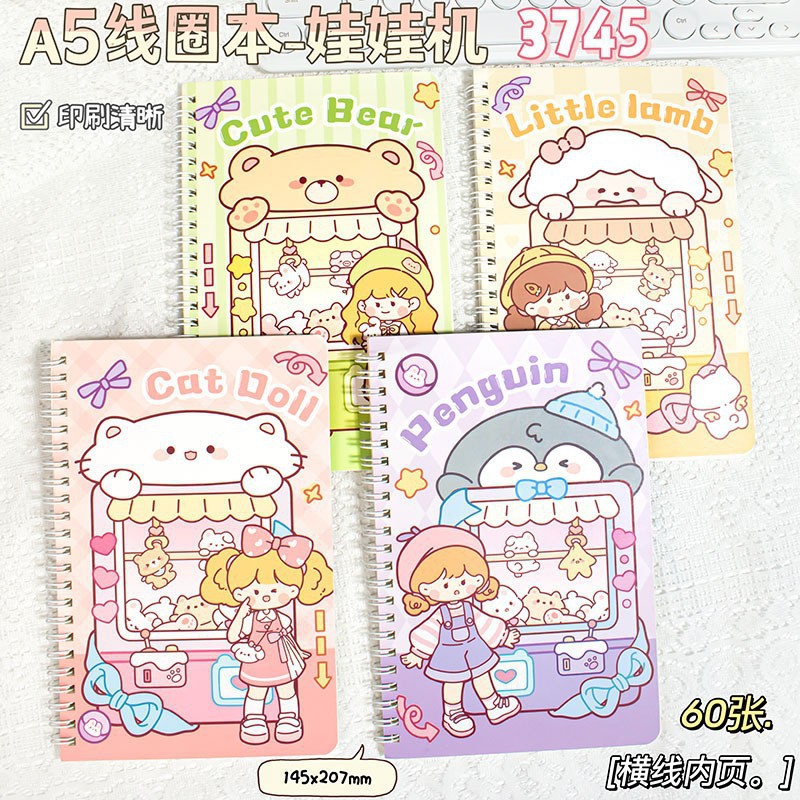 Cuaderno Espiral A5 con Dibujos Animados, Útiles Escolares, Papelería de Oficina, Bloc de Notas, Cuaderno de Alta Calidad al por Mayor