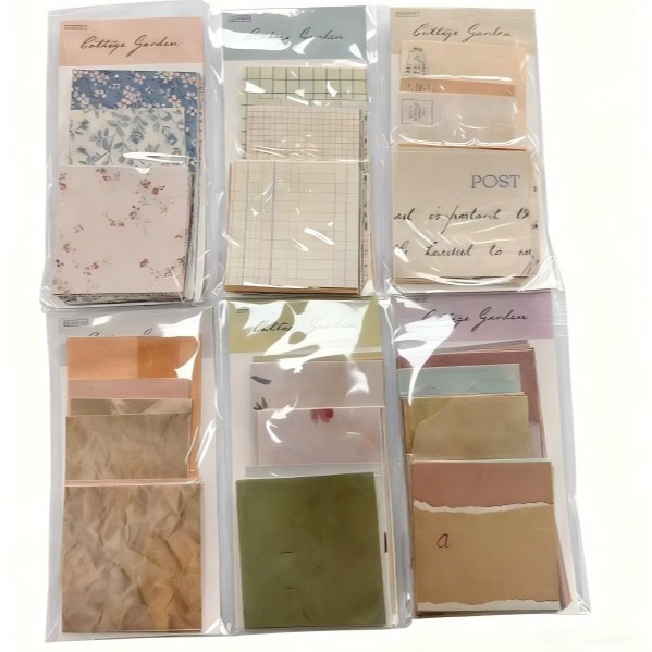 Yanji material de papel Cottage Garden Serie base de papel de estilo coreano Luz Retro Diario decoración 60 piezas en 6 tipos