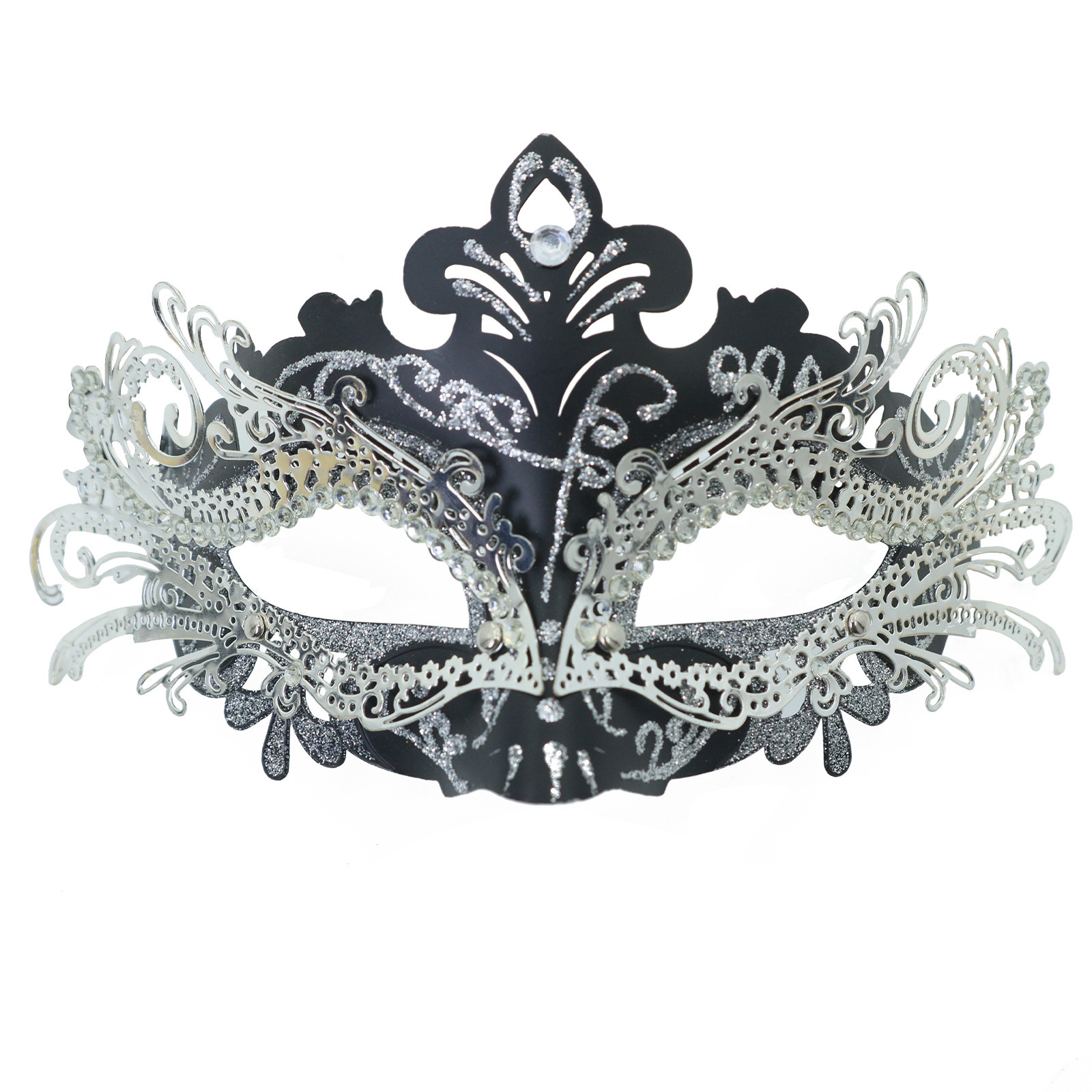 Ventas transfronterizas máscaras de hierro forjado de plástico de alta calidad máscaras de maquillaje de plástico pintadas máscaras de carnaval