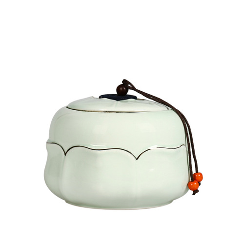 Ceramic Tea Canister Gift Box Sealed Canister Household Tea Storage Can Storage Jar Porcelain Can Green Tea Black Tea Pu-erh Tea Storage Can Wholesale
