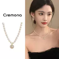 Shizhia Xiaozhu ожерелье женский кошачий глаз подвеска натуральная пресноводная жемчужная цепочка ключицы темперамент легкий и роскошный нишевые цепи