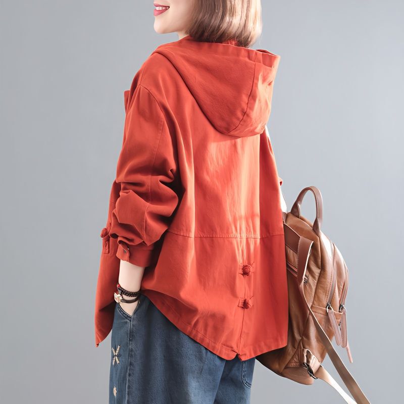 Cotton Hooded Denim Jacket Women's Casual Jacket Spring and Autumn New Loose Large Size Short Work Jacket Cotton Hooded Denim Jacket Women's Casual Jacket Spring and Autumn New Loose Large Size Short Work Jacket