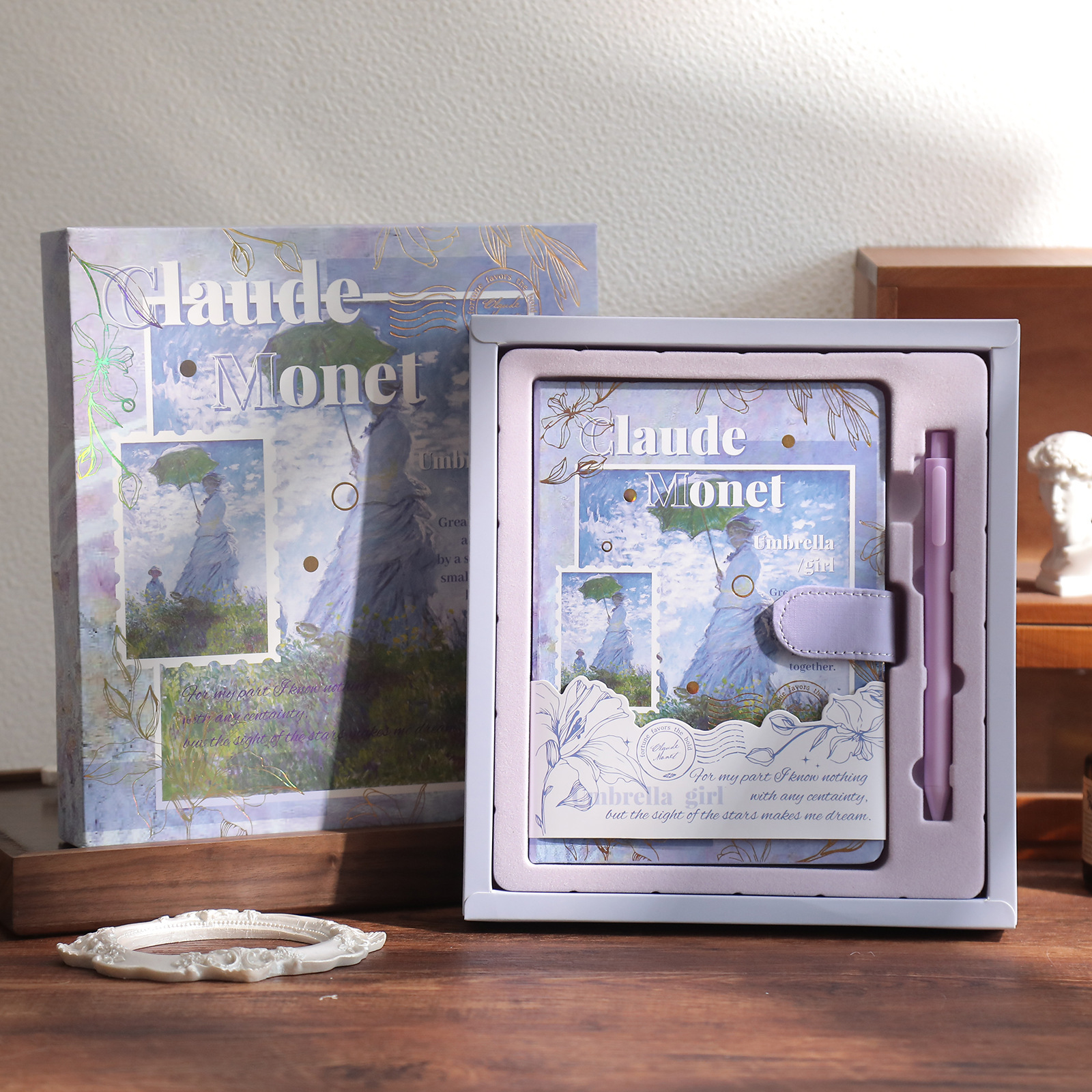 文芸手描き油絵ノートビジネス礼箱セットレトロPU磁気ボタン本手帳中学生お土産