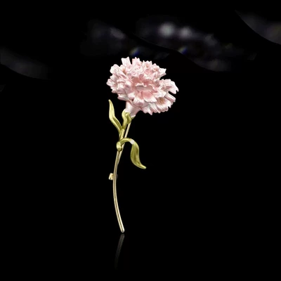 New Fashion Carnation Brooch Yaxa sancaqları - pink-carnation