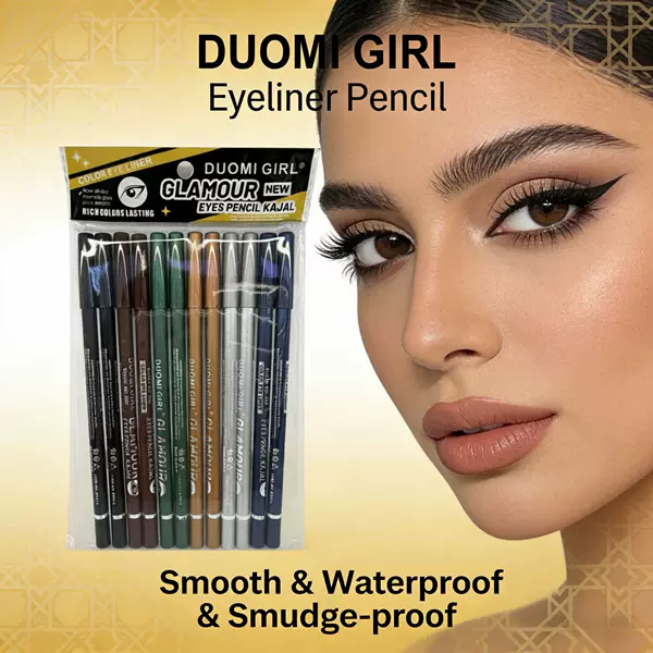 Duomi Girl Eyeliner Is Silky Smooth, Waterproof and Sweat-Proof, Available in 6 Colors, with a Wooden Stick That Can Be Sharpened and Won'T Smudge