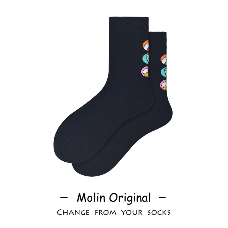 Mo Lin Original Autumn and Winter Cartoon Duck Bosi Goose Trendy All-Match Simple Korean Style College Style Men's and Women's Socks