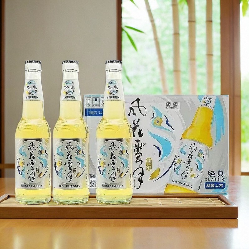 风花雪月啤酒云南大理啤酒原味淡爽拉格小麦黄啤 325ml瓶装一整箱|undefined