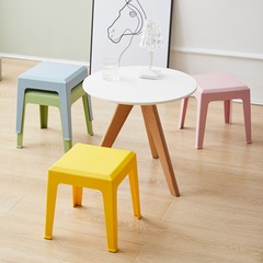 Small stool for home use, children's low stool, living room, thick plastic chair, stackable, anti-slip, bathroom step stool