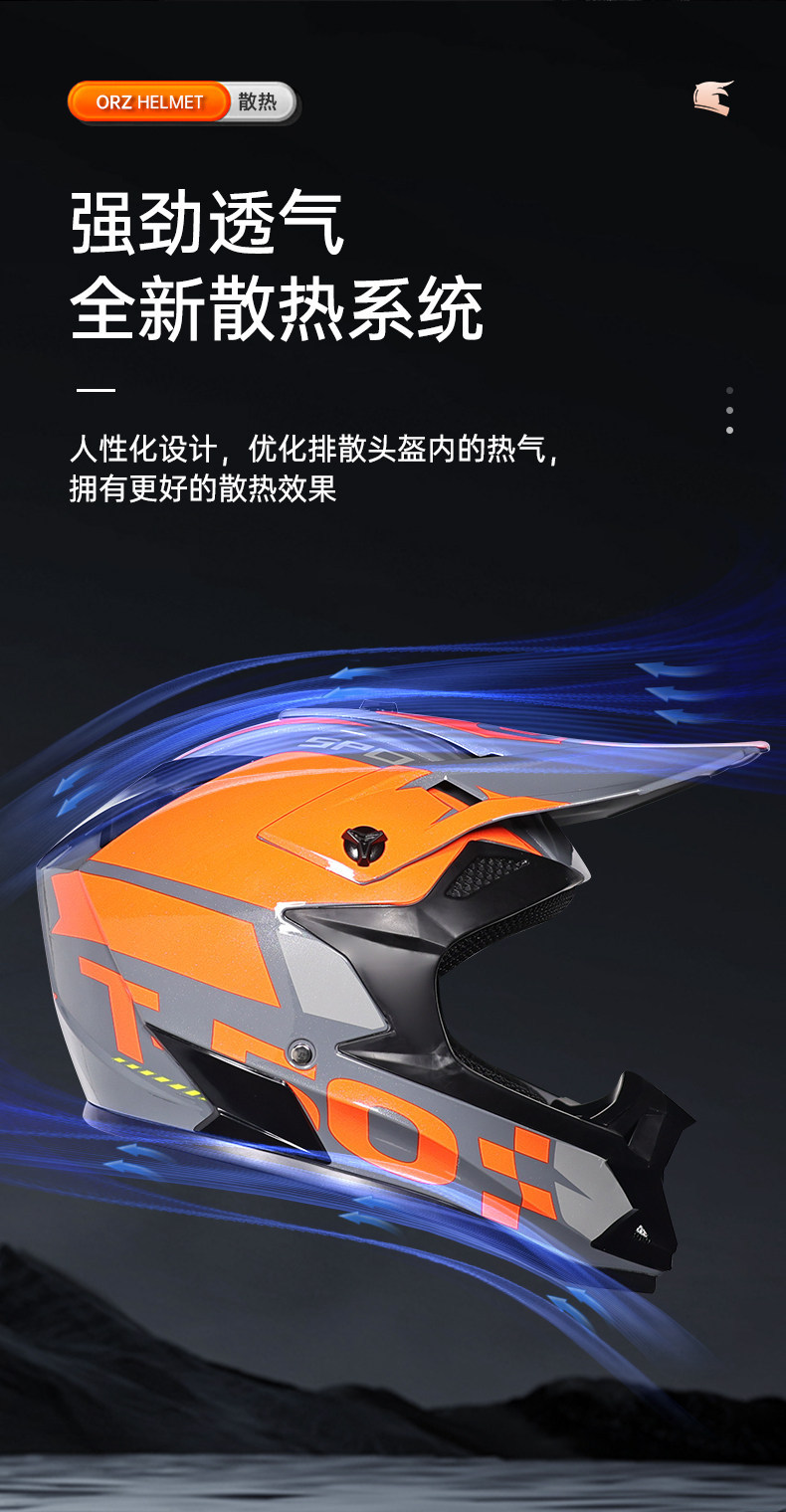 National Standard Certified 3C Off-Road Safety Helmet Motorcycle Helmet Full-Face Helmet for Men and Women Go-Kart Rally Helmet Mountain Bike Helmet