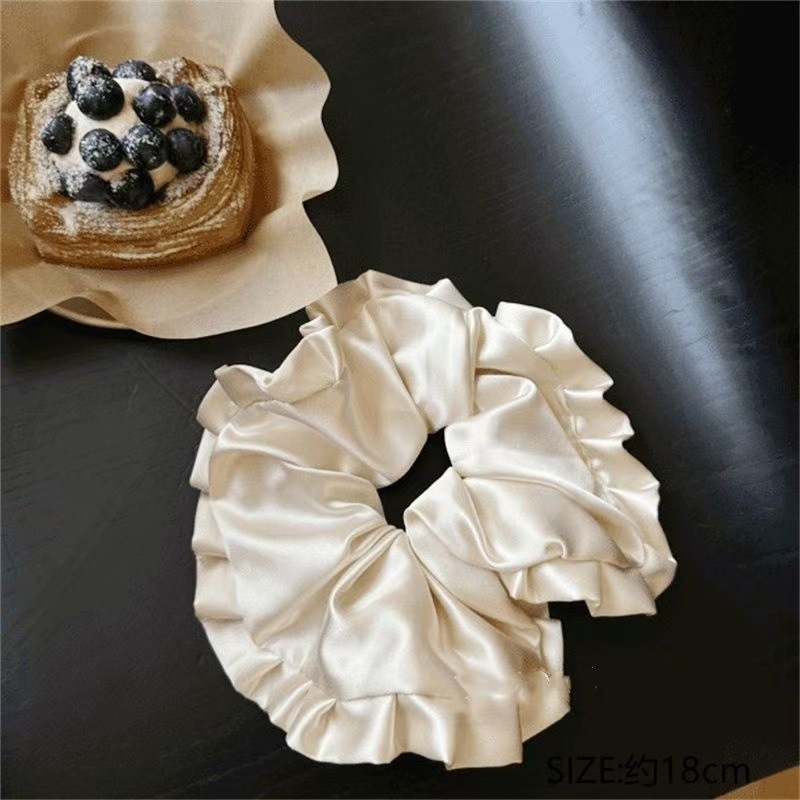 Encaje retro francés, diadema de intestino grueso, mujer 2025, nuevo estilo, cuerda para el cabello, banda de goma, lazo, dulce cuerda para el cabello, accesorios para el cabello