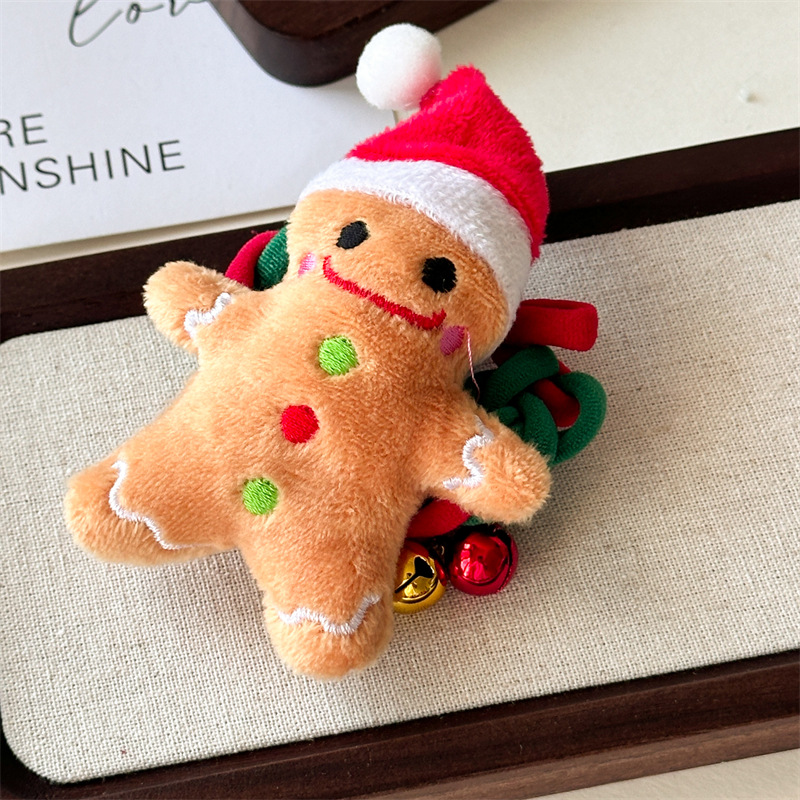 20g Weight Hair Tie Hair Accessories Type 1 Piece Quantity Holiday, Festival Occasion Flannel Material Christmas Festival Christmas Tree, Santa Claus, Elk Pattern Women's Gender Cute Style Christmas Cute Women's Christmas Tree Santa Claus Elk Flannel Hair Tie 9