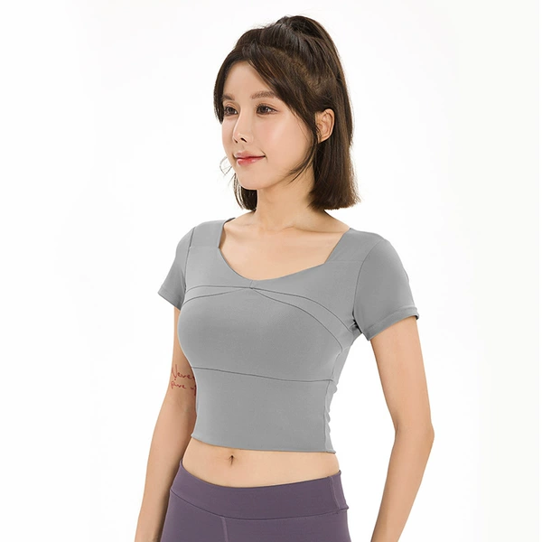 Sea rock gray patchwork T-shirt