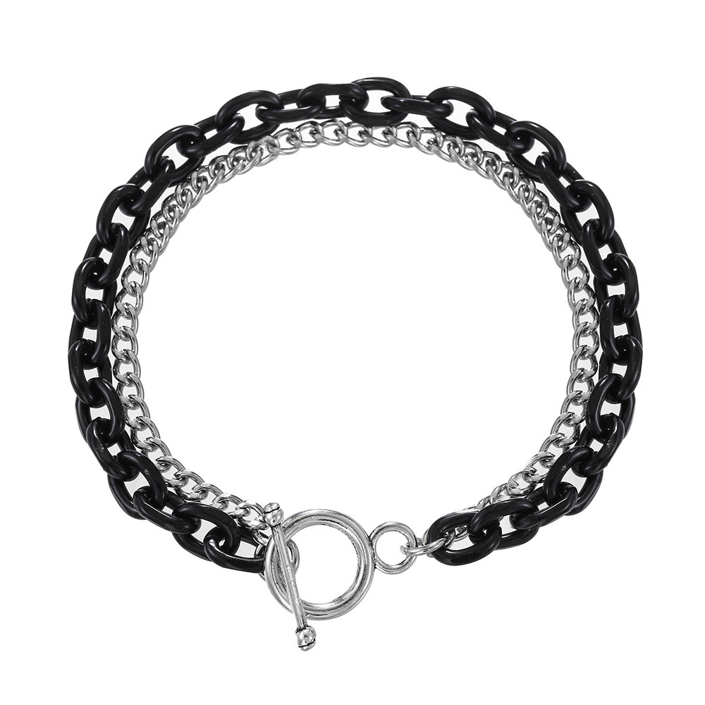 Stacking bracelet black 21cm (no cut)