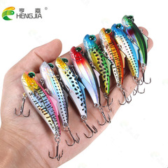 Hengjia Lure with Bead, Submerged Shimmering Vibrating Fishing Gear, Fish Body with Reflective Eyes, VIP Lure, Complete Set