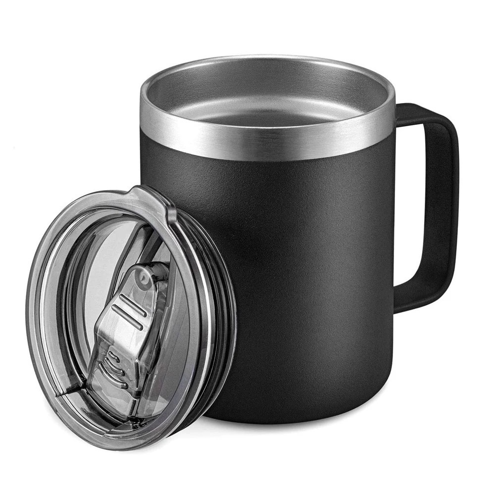 Sofort lieferbar: 12-Unzen-Becher mit Henkel aus hochwertigem Edelstahl 304, isolierter Becher für Zuhause, Vakuum-Kaffeebecher fürs Büro_voghion.com