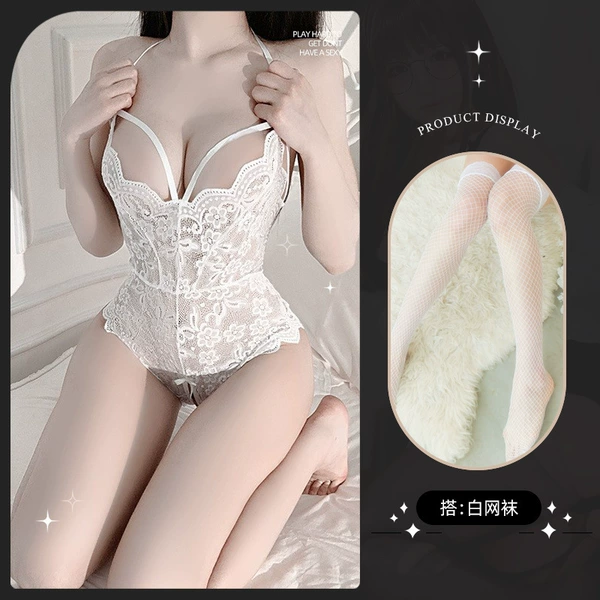 White body jacket+T pants+white net socks
