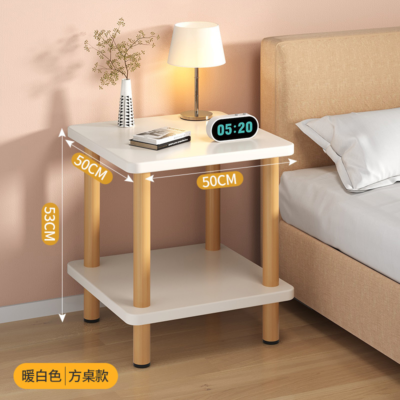 사각 테이블 따뜻한 화이트 [50] 원목 다리