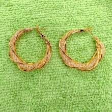 欧美跨境三线缠绕网管网红爆款系列耳饰工厂直销批发个性闪闪耳环