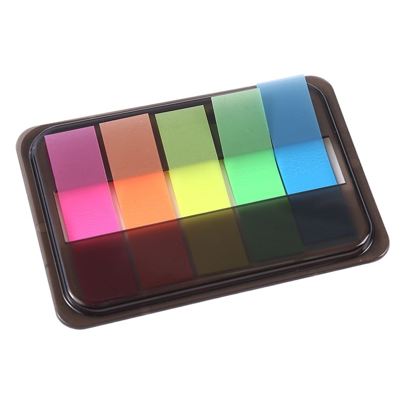 Translucent Post-it Notes Color Fluorescent Pet Index Stickers Morandi Ins Withdrawable Boxed Stickers Wholesale