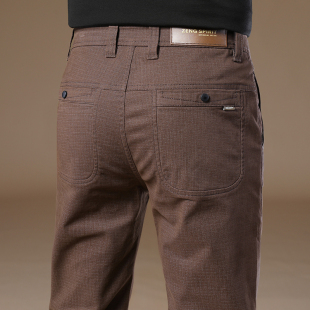 High-End Pure Cotton Comfortable Casual Pants for Men 2025 New Spring and Autum Slim Straight Business Versatile Long Pants