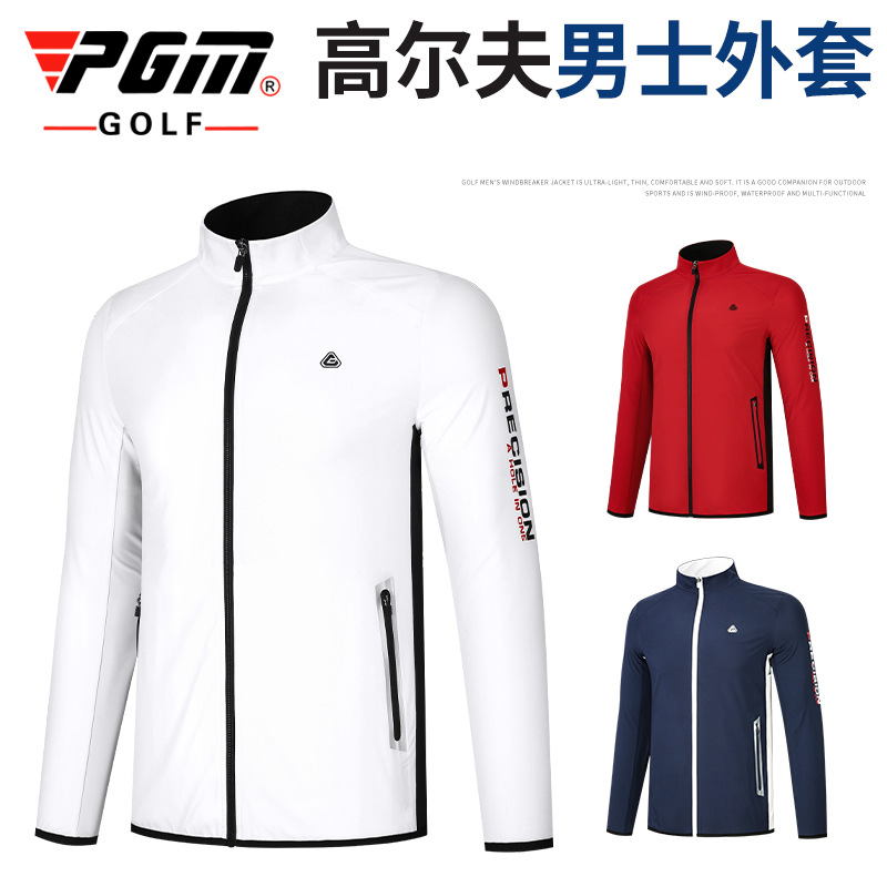 Golf Windproof Jacket Long Sleeve Top Men's Clothes Golf Men's Windbreaker Windshield Zipper Sports Jacket