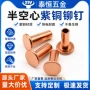 半空心定制扁平gb875铜铆钉