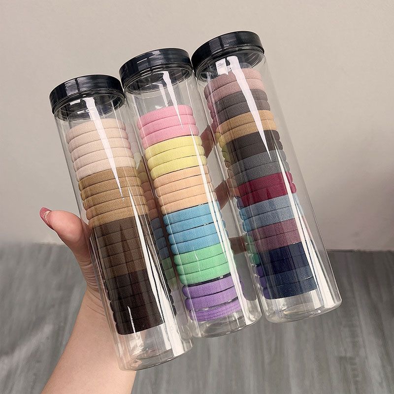 Hair Tie Rubber Band for Women, Hair Tie, Rubber Band for Girls, High Elasticity and Durable Hair Rope, Leather Sheath, Rubber Ring, Black Hair Tie