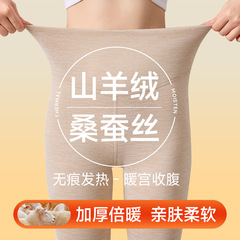 女士高腰无痕裤腿保暖秋裤发热内穿秋衣冬季加绒加厚蚕丝打底裤子