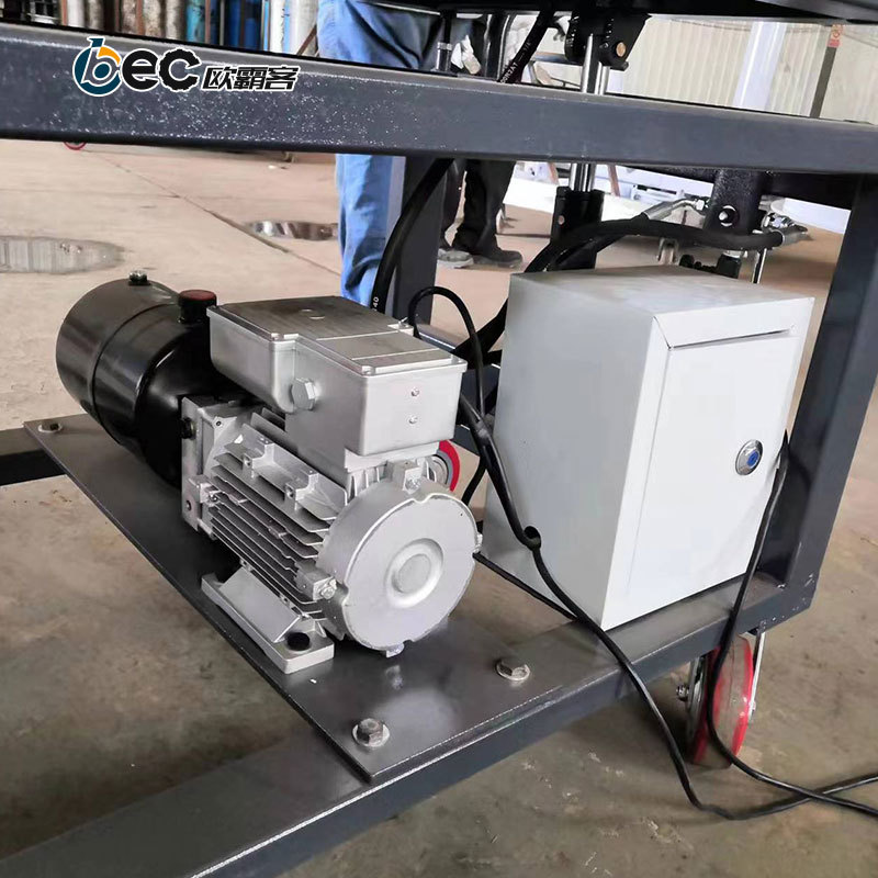 Elevador electromecánico/neumático OBEC para vehículos de nueva energía, elevador plano para desmontaje y reparación de baterías de vehículos eléctricos.