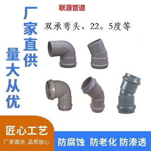 PVC-U��ɫ�p�Џ��^ De200�oˮ�в�45�ȡ�22.5�ȡ�11.25��63-355MM