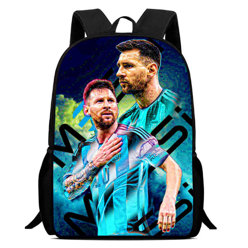 Amazon crossover nueva mochila con estampado periférico de futbolista mochila escolar para estudiantes mochila para niños